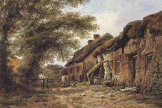 William Pitt Old Cottages at Stoborough,Dorset (mk37) Spain oil painting art